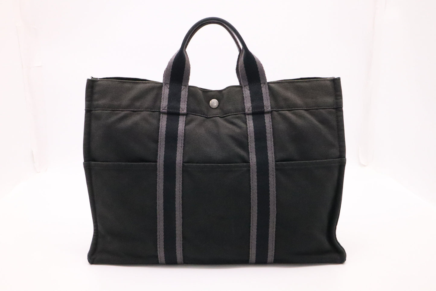 Hermes Fourre-Tout MM in Black Canvas