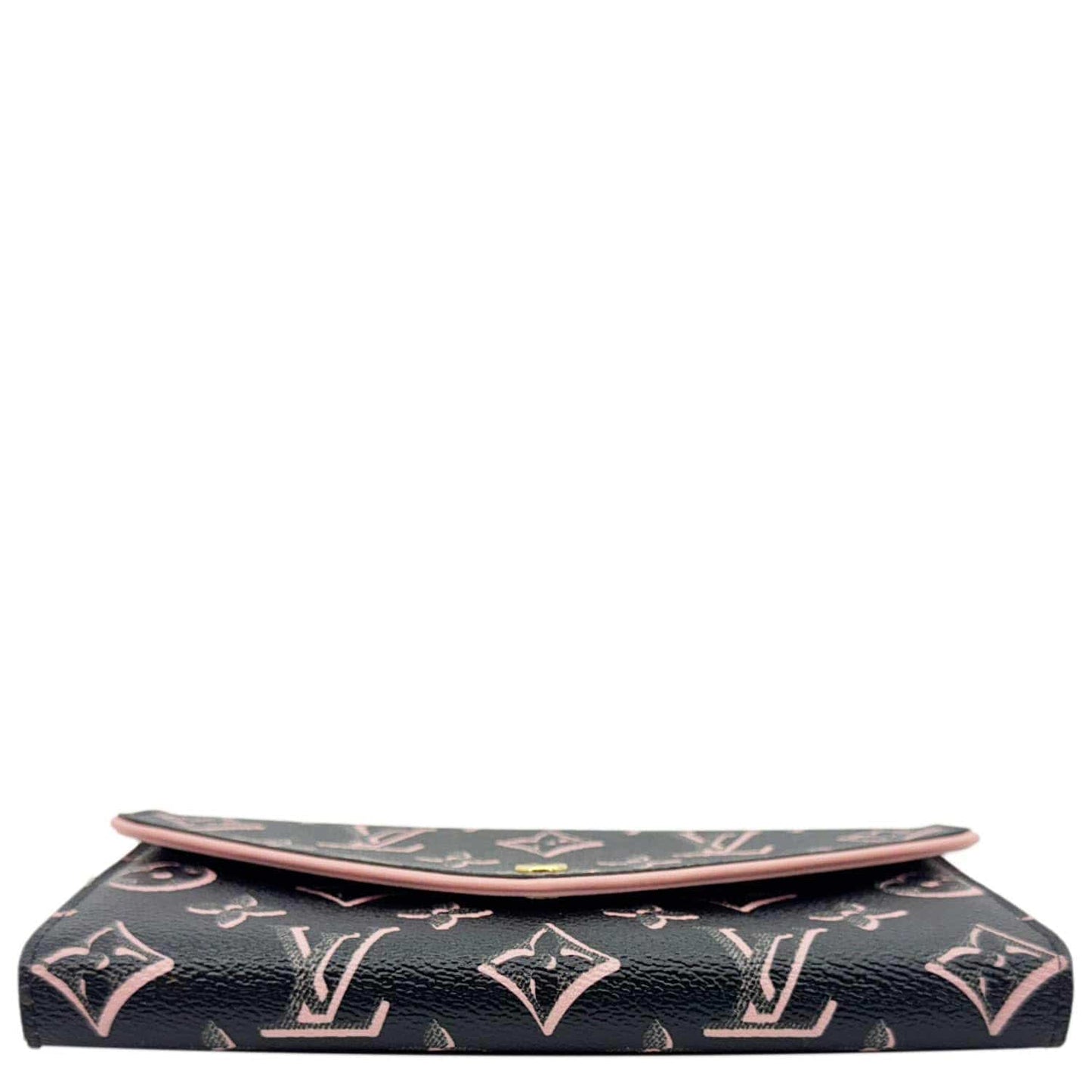 LOUIS VUITTON Sarah Fall For You Monogram Coated Canvas Wallet Black