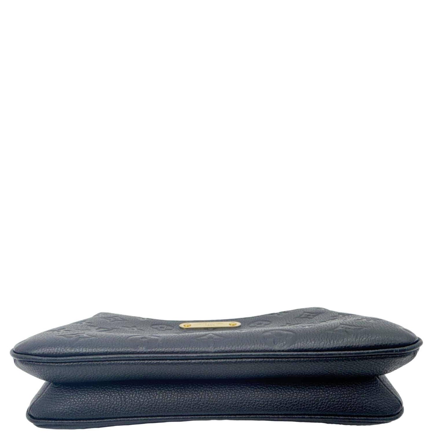 LOUIS VUITTON Liv Pochette Monogram Empreinte Leather Shoulder Bag Black