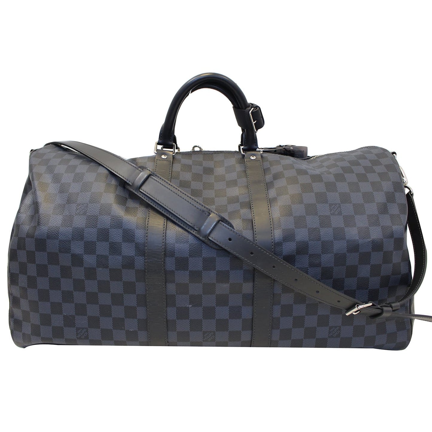 LOUIS VUITTON Keepall 55  Damier Cobalt Canvas Bandouliere Travel Bag