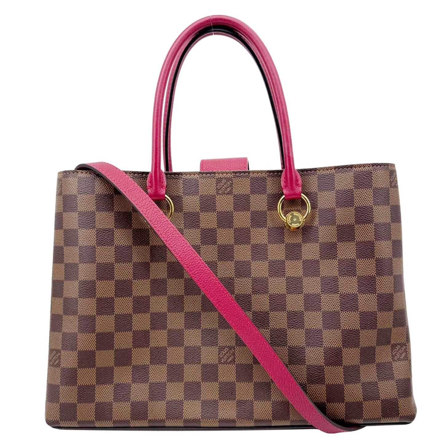 LOUIS VUITTON LV Riverside Damier Ebene Tote Bag Brown