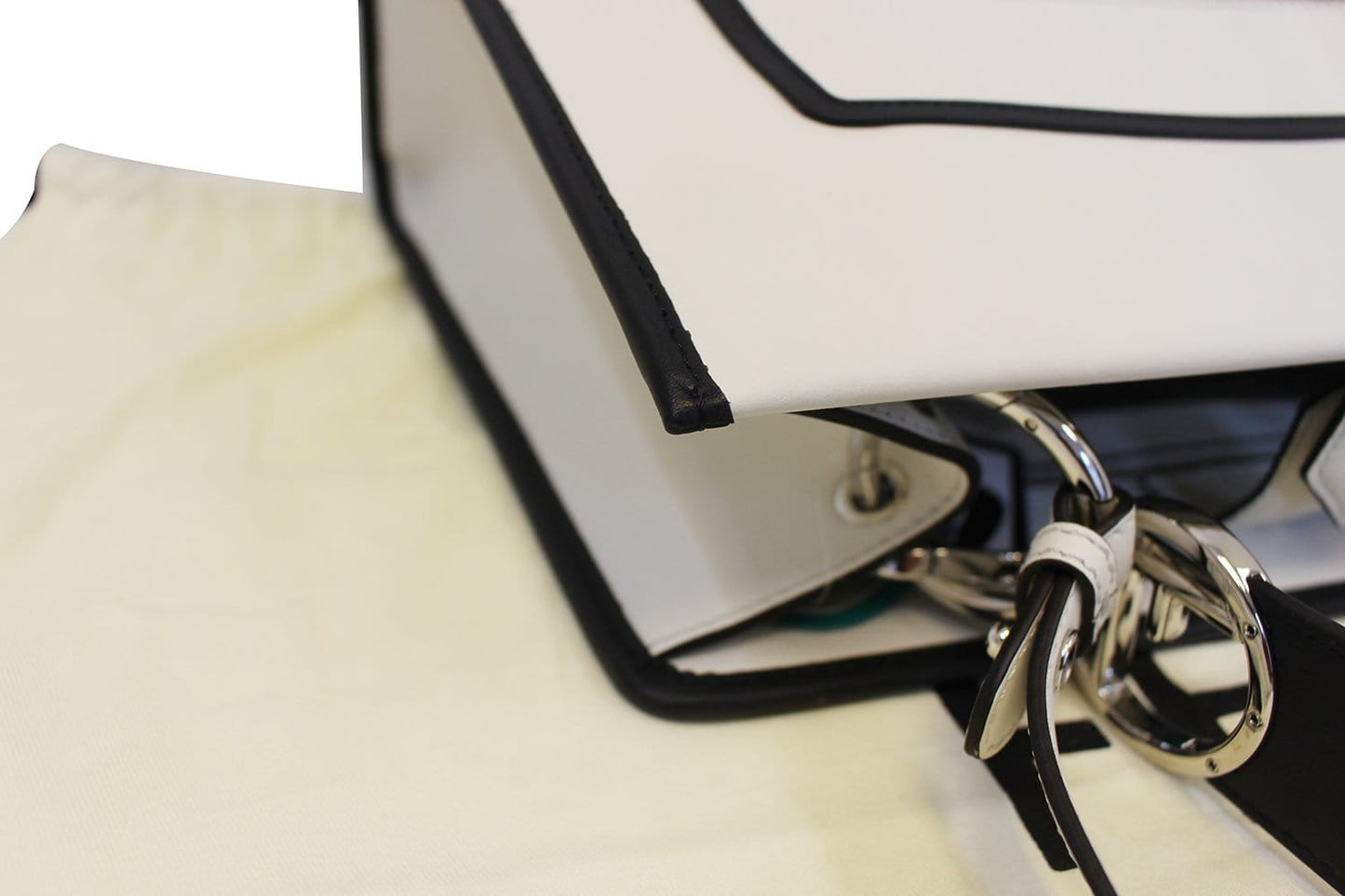 FENDI White Leather Runway Tote Bag - Sale