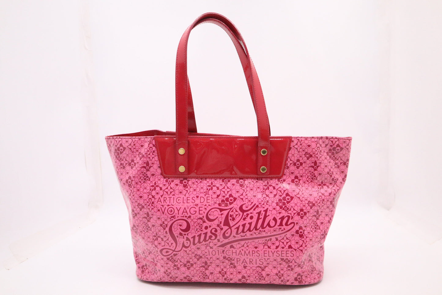 Louis Vuitton Cosmic Blossom Tote in Pink Vinyl Canvas