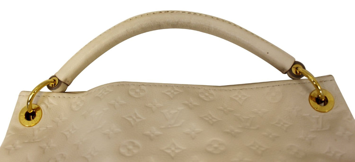 LOUIS VUITTON Monogram Empreinte Leather Artsy MM Neige Shoulder Bag