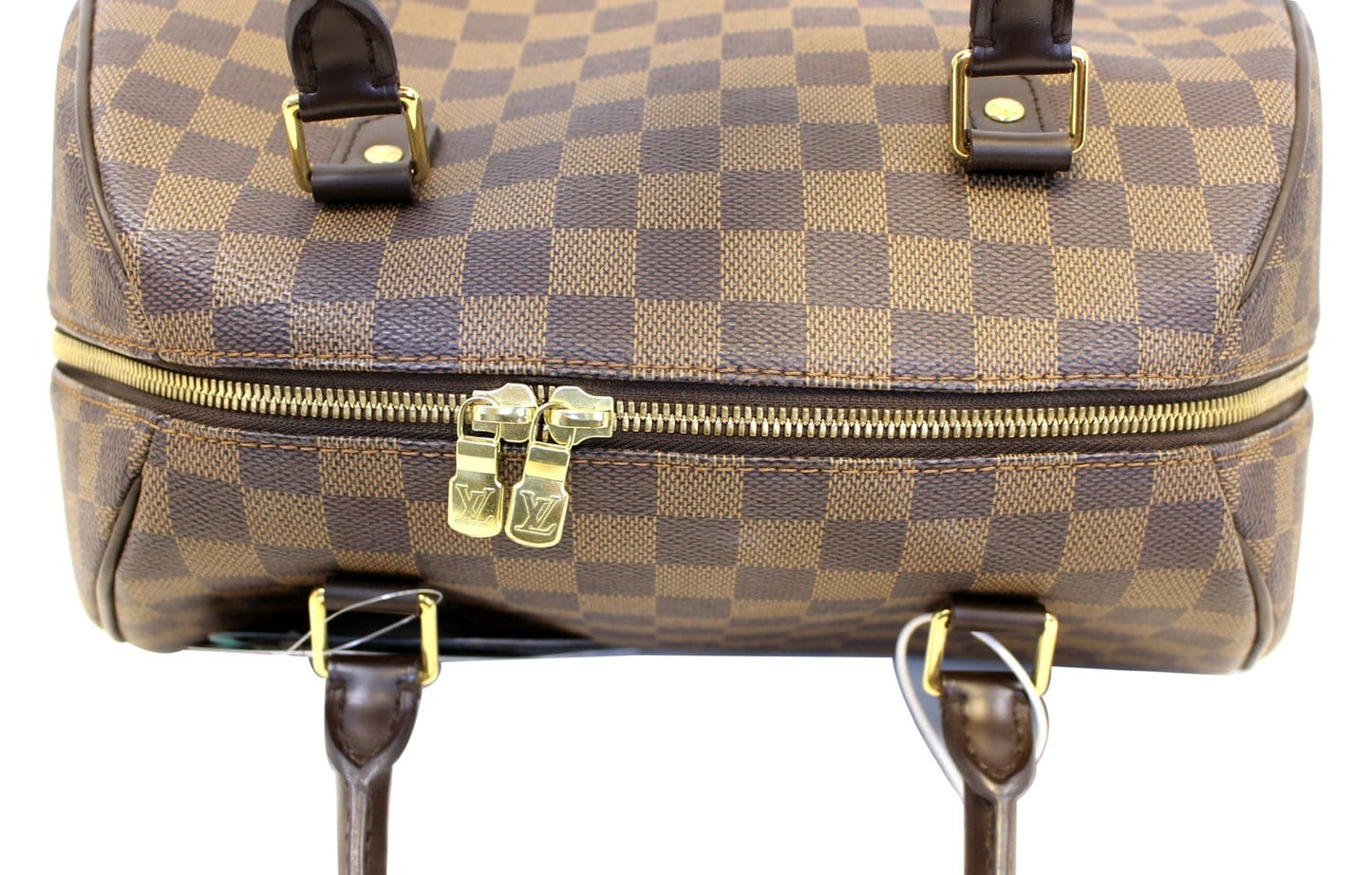 LOUIS VUITTON Damier Ebene Ribera MM Brown Satchel Bag