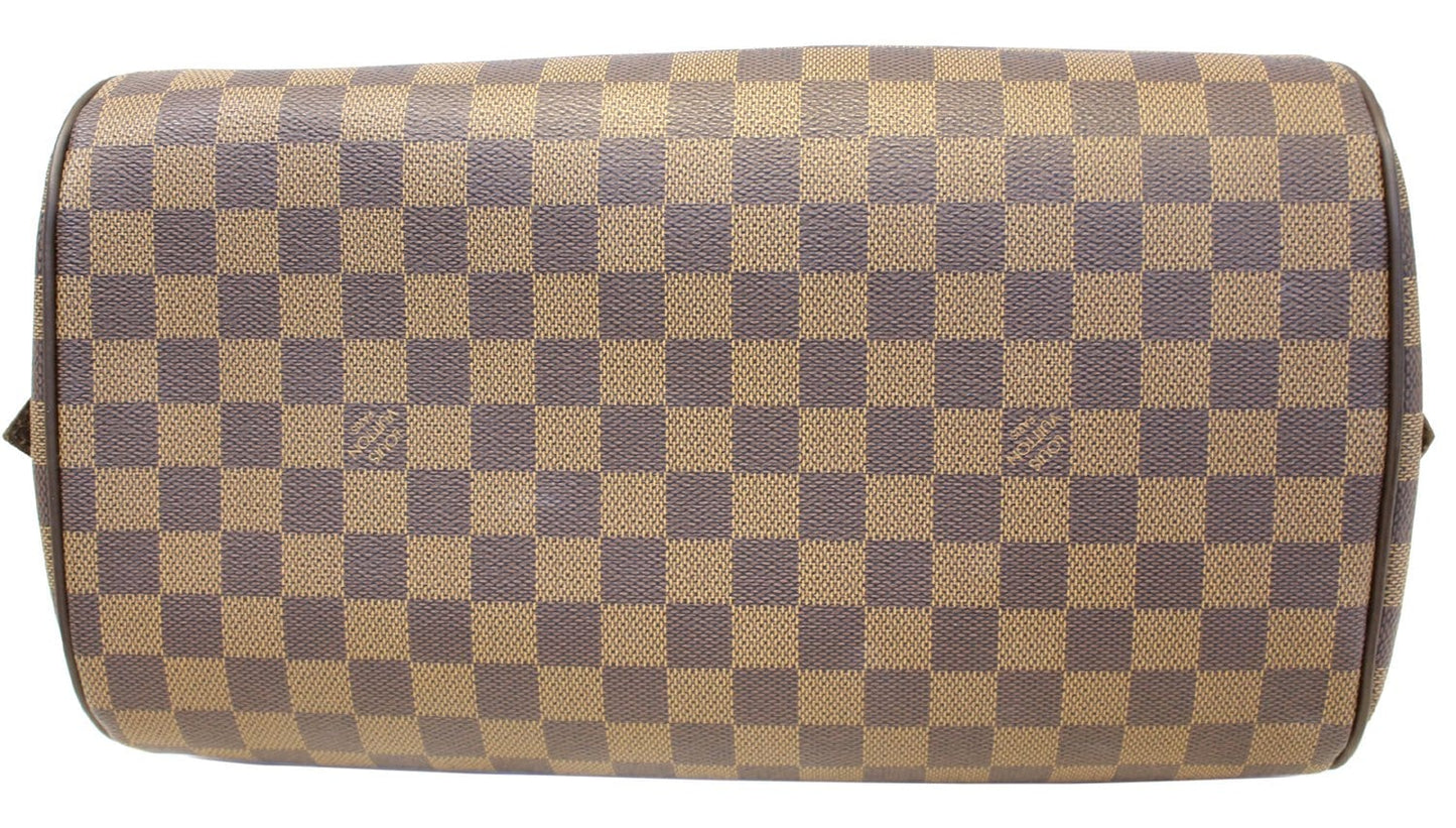 LOUIS VUITTON Damier Ebene Ribera MM Brown Satchel Bag
