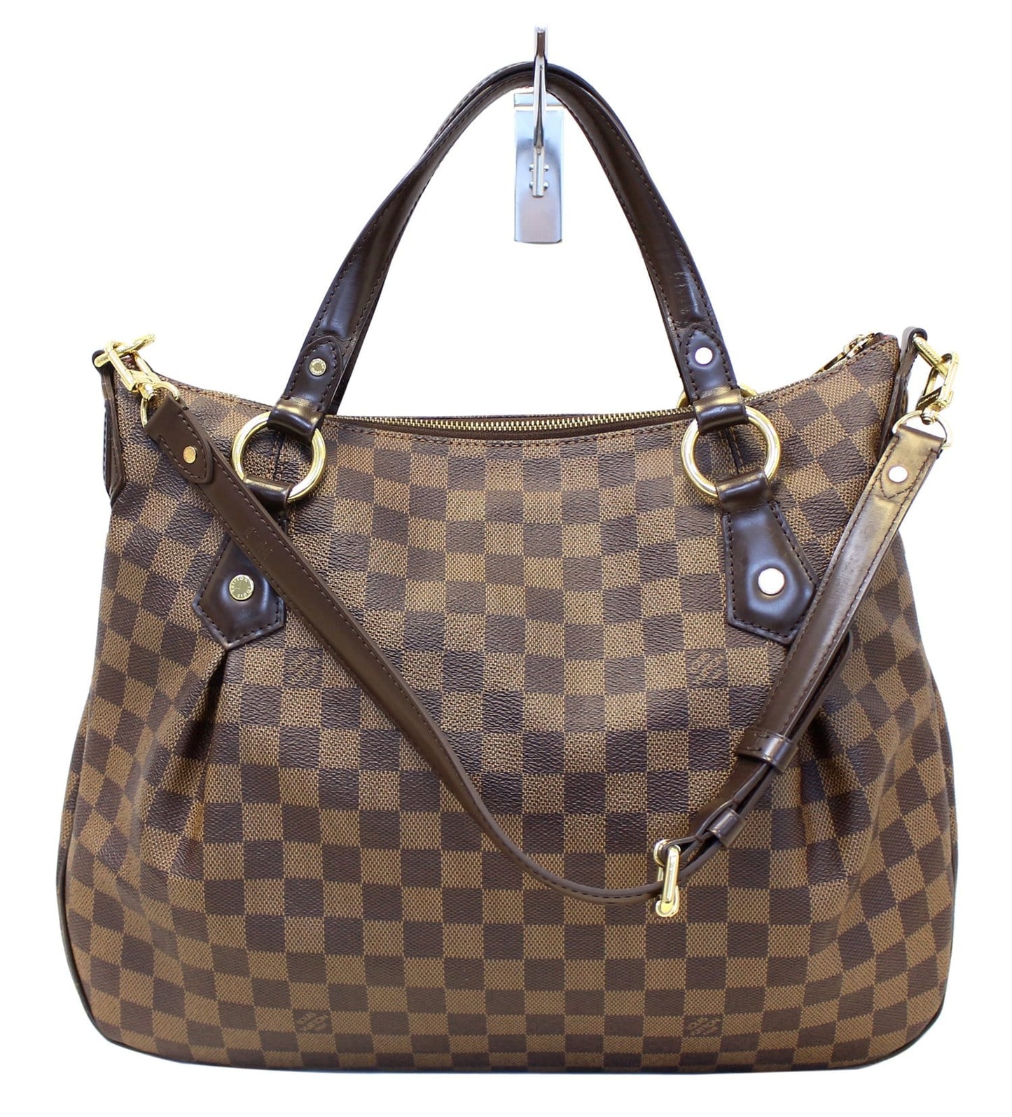 LOUIS VUITTON Evora MM Damier Ebene Tote Shoulder Bag