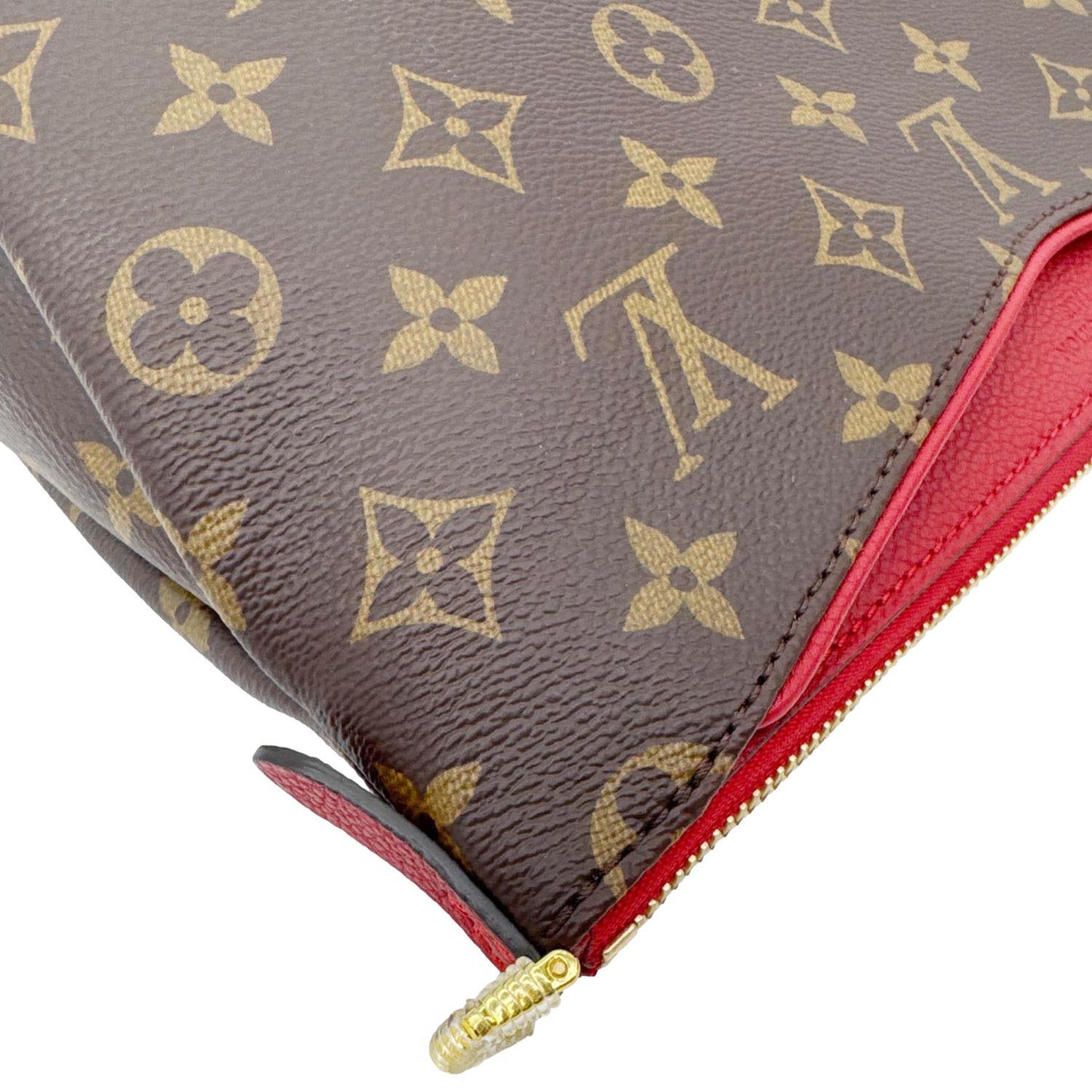 LOUIS VUITTON Pallas Beauty Case Monogram Canvas Pouch Cherry Red