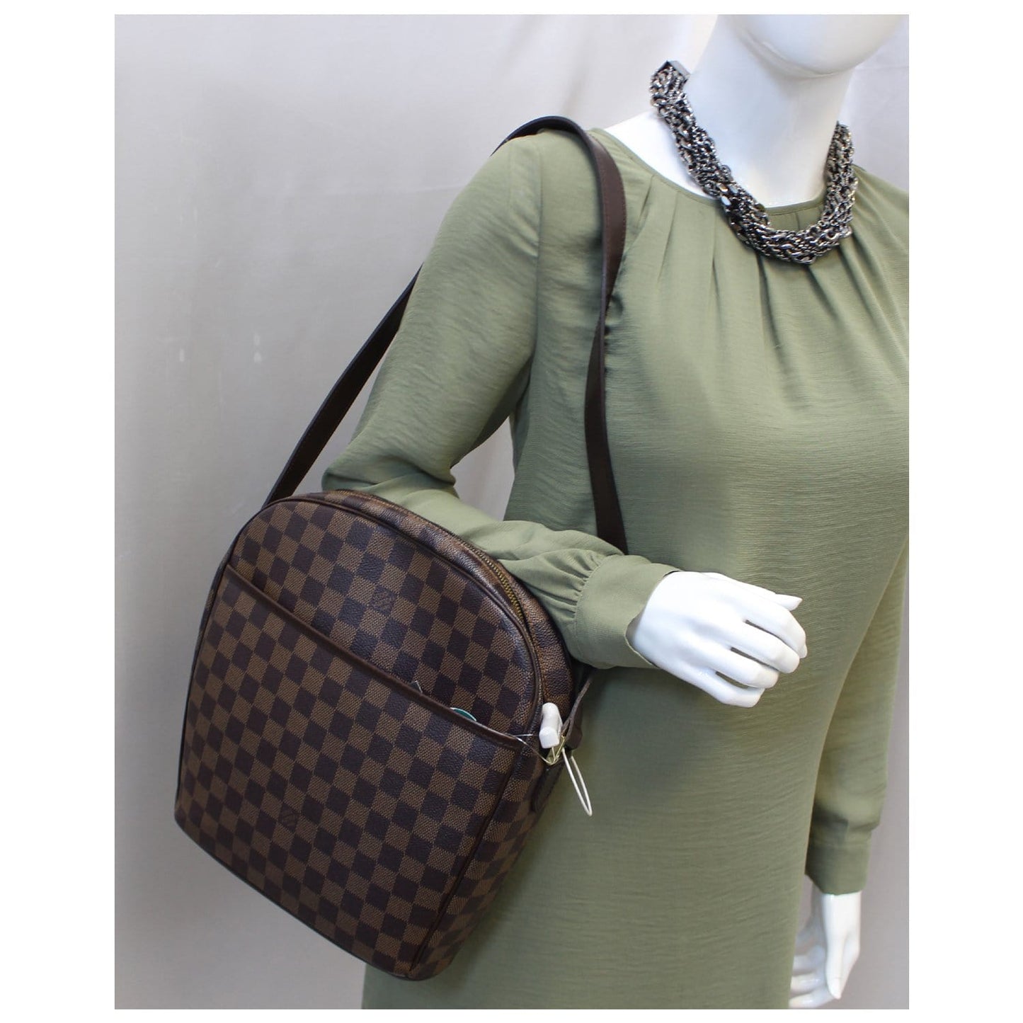 LOUIS VUITTON Ipanema GM  Damier Ebene Crossbody Bag Brown