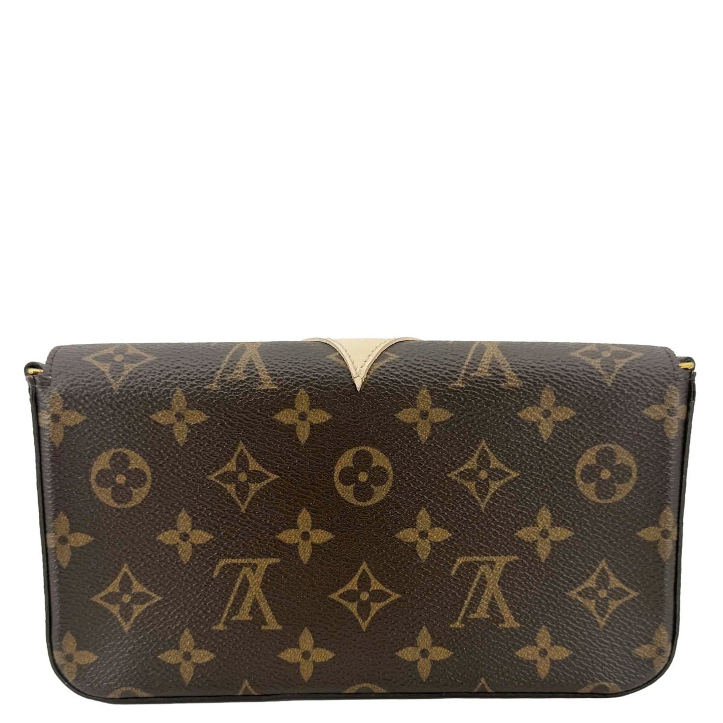 LOUIS VUITTON Felicie Pochette Lovely Birds Monogram Canvas Crossbody Bag Brown