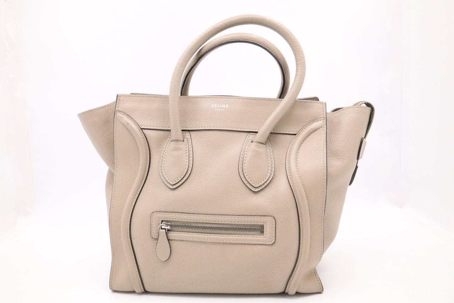 Celine Mini Luggage in Dune Drummed Leather