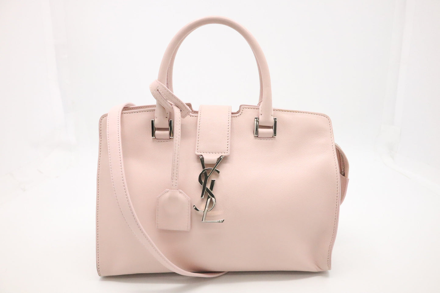 YSL Saint Laurent Baby Downtown Cabas in Pink Leather