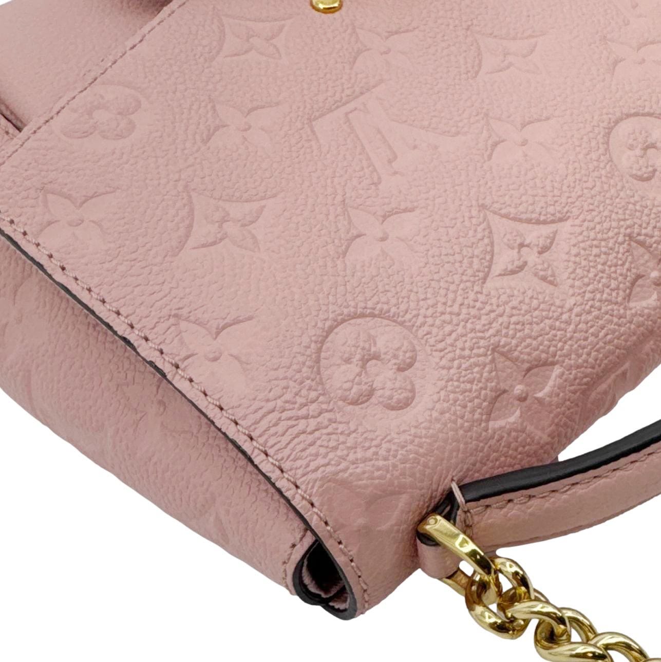 LOUIS VUITTON Blanche BB Empreinte Leather Shoulder Bag Rose Poudre