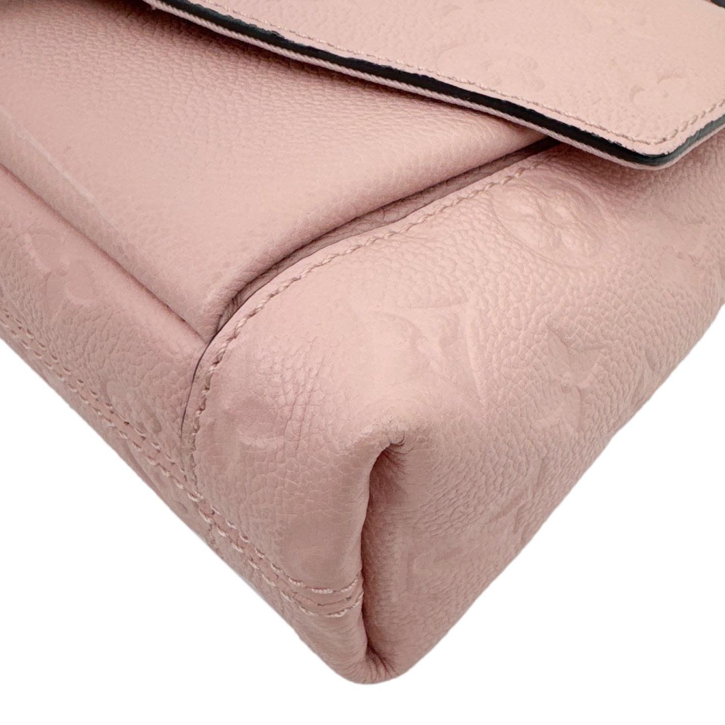 LOUIS VUITTON Blanche BB Empreinte Leather Shoulder Bag Rose Poudre