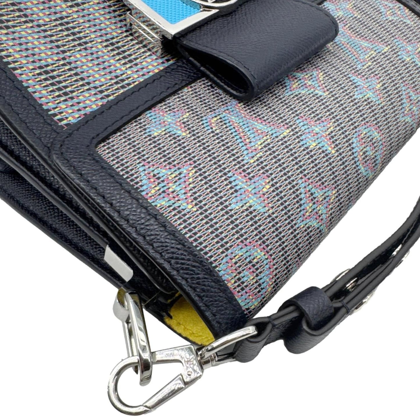 LOUIS VUITTON Dauphine Mini Monogram LV Pop Crossbody Bag Navy Blue