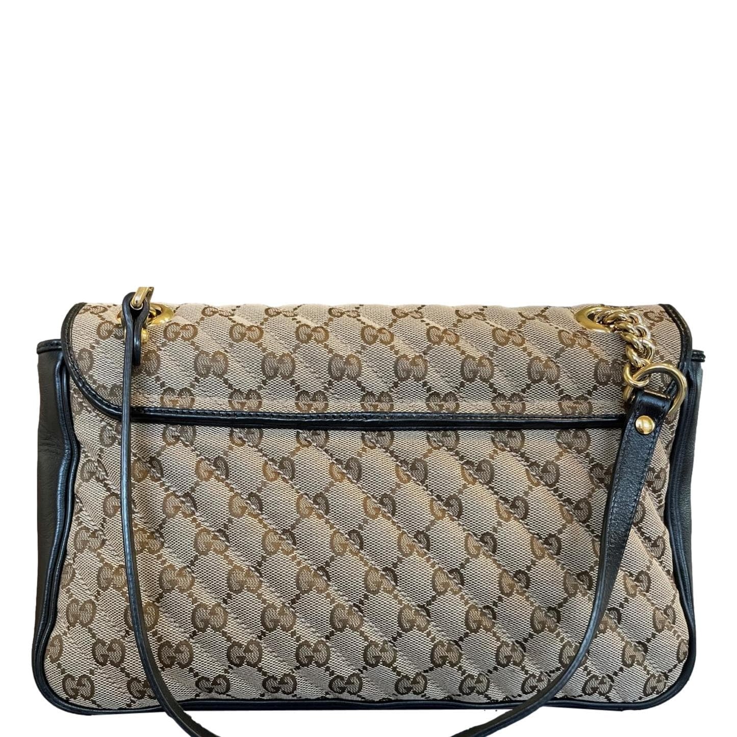 GUCCI GG Marmont Medium Canvas Crossbody Bag Beige 443496