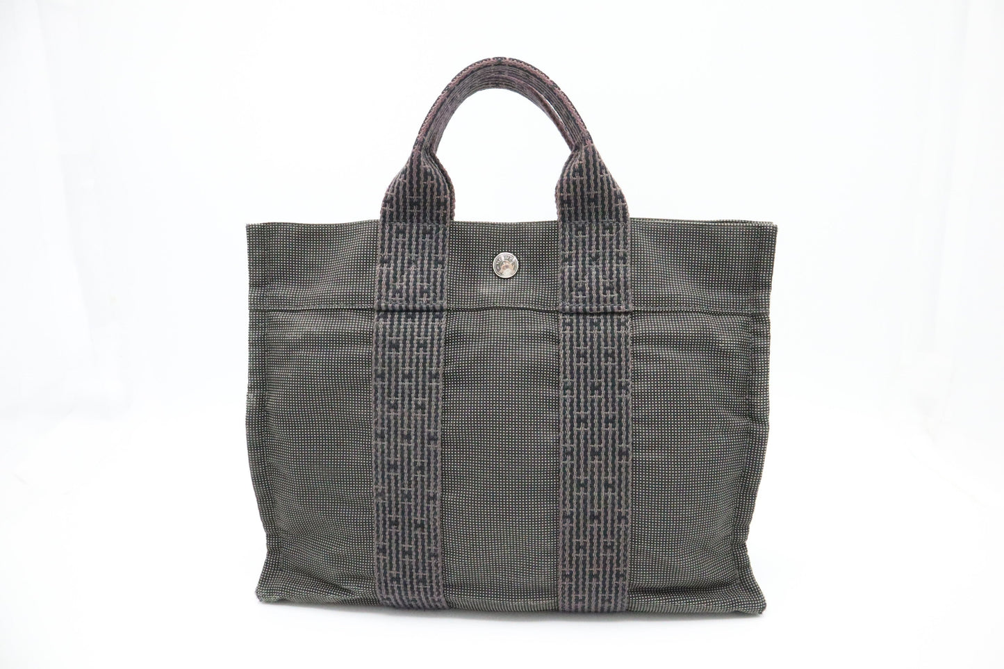 Hermes Herline Fourre-Tout PM in Grey Canvas