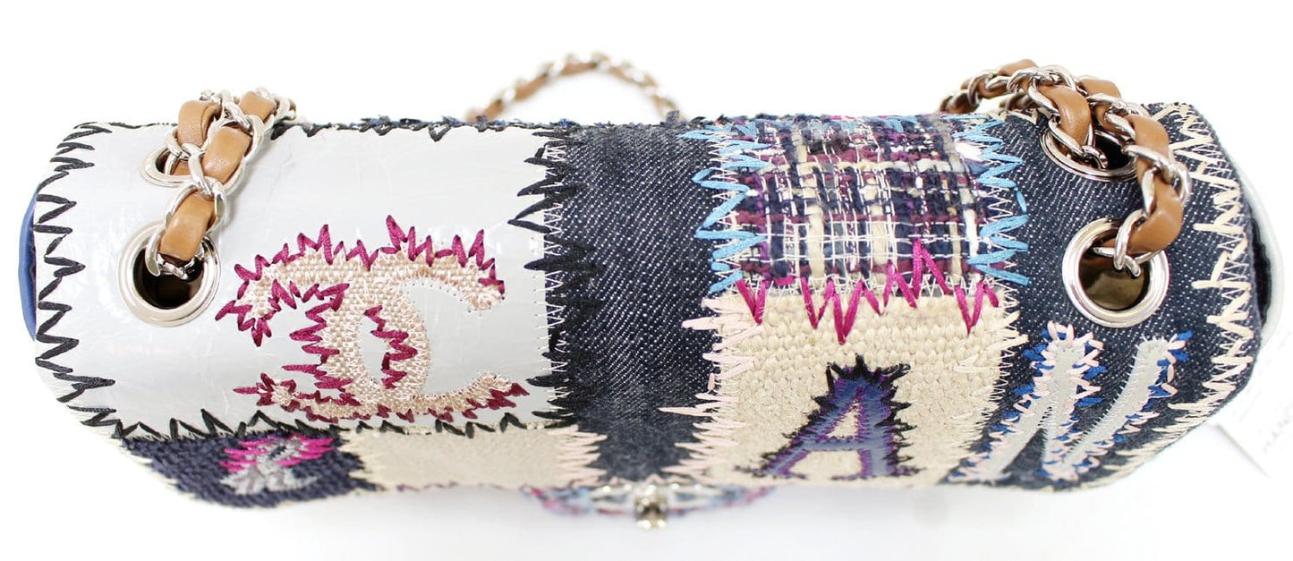 CHANEL Sac Rabat Multicolor Patchwork Limited Edition Shoulder Bag