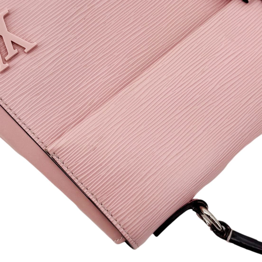 LOUIS VUITTON Cluny BB Epi Leather Top Handle Crossbody Bag Pink