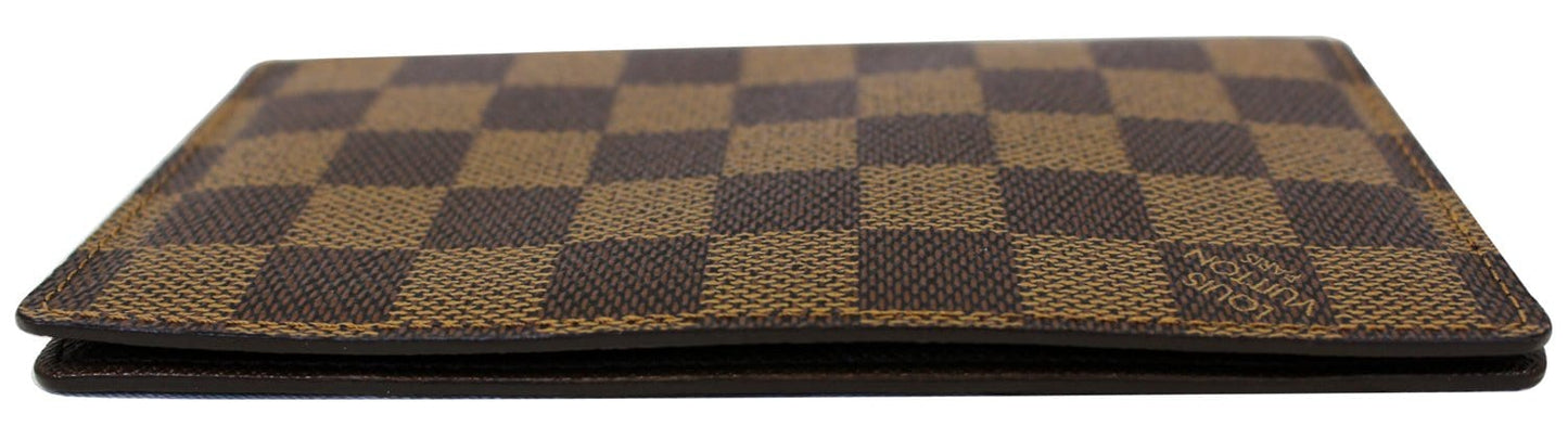 LOUIS VUITTON Damier Ebene Checkbook Cover Card Holder Wallet