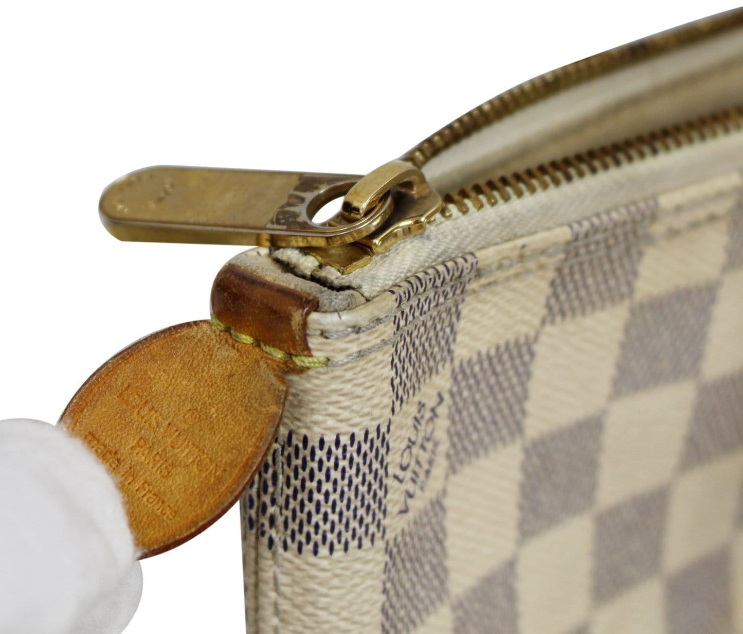 LOUIS VUITTON Damier Azur Saleya PM Tote Shoulder Bag