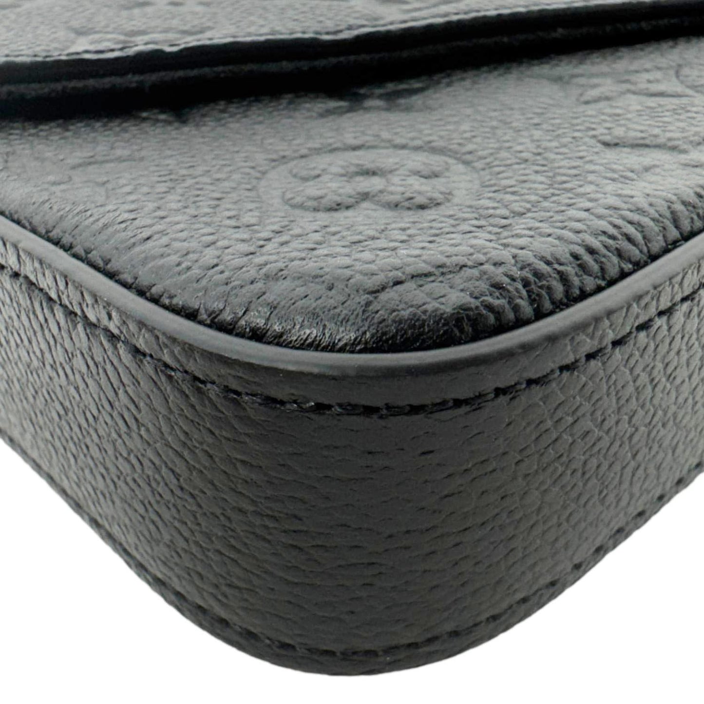LOUIS VUITTON Felicie Pochette Monogram Empreinte Crossbody Bag Black