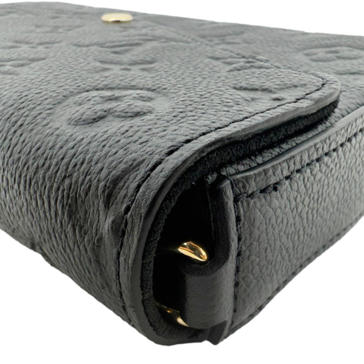LOUIS VUITTON Felicie Pochette Monogram Empreinte Crossbody Bag Black