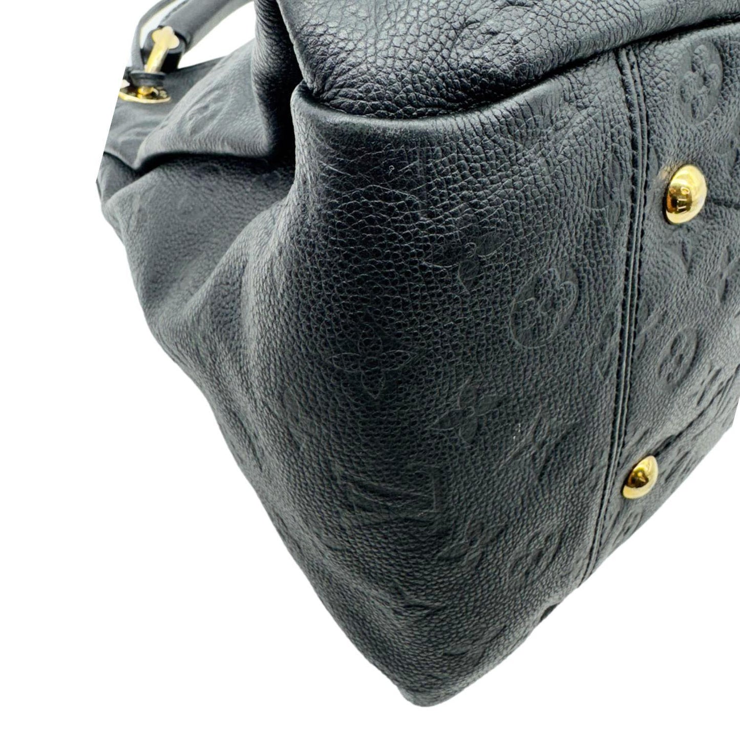 LOUIS VUITTON Artsy MM Monogram Empreinte Leather Hobo Bag Black