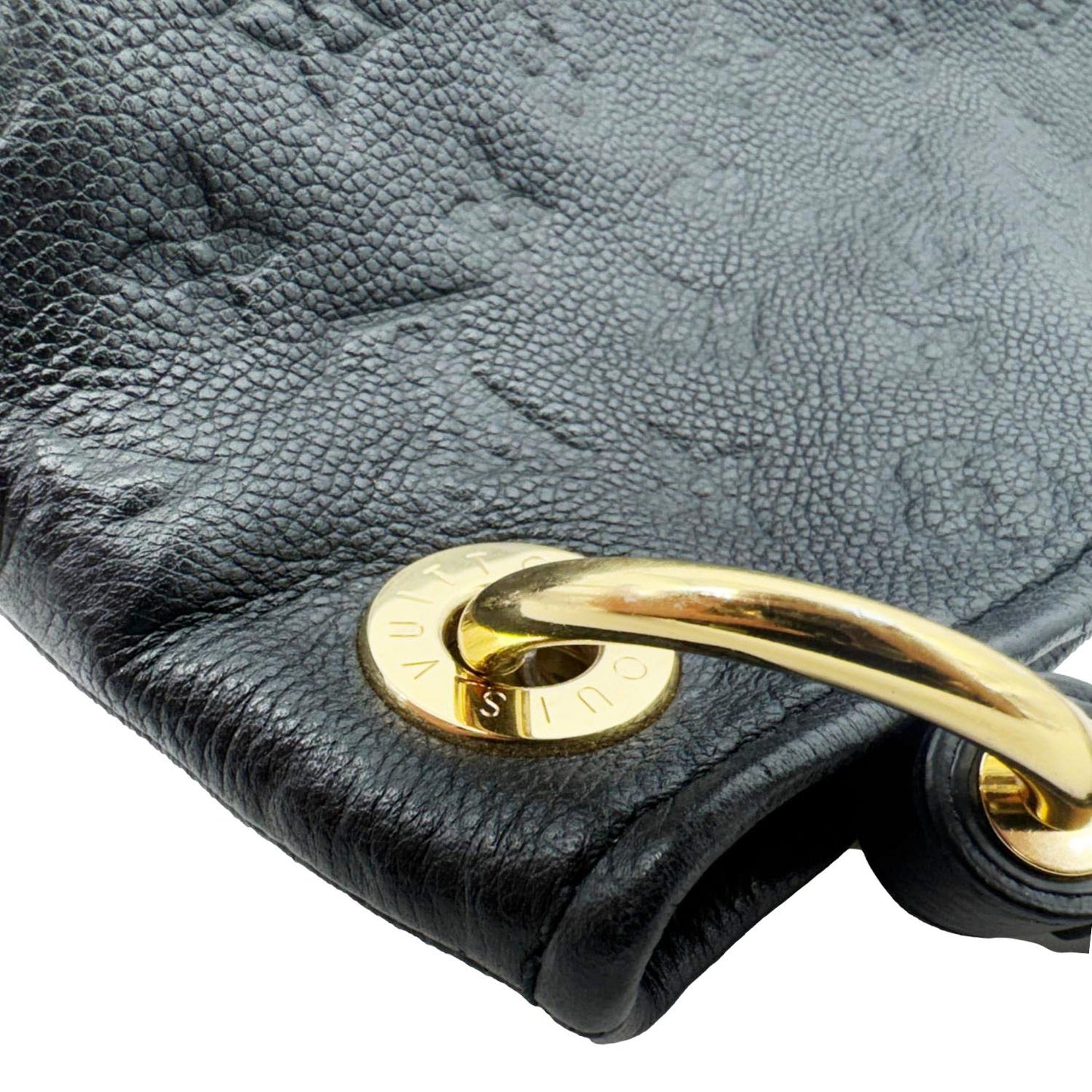 LOUIS VUITTON Artsy MM Monogram Empreinte Leather Hobo Bag Black