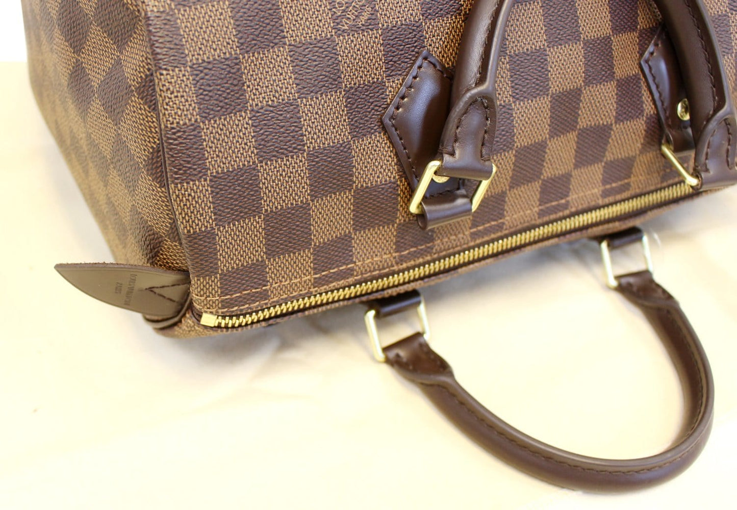 LOUIS VUITTON Damier Ebene Speedy 30 Satchel Bag