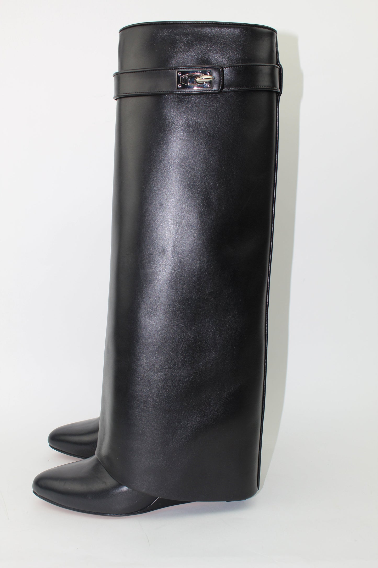 GIVENCHY SHARK LOCK KNEE-HIGH BOOTS