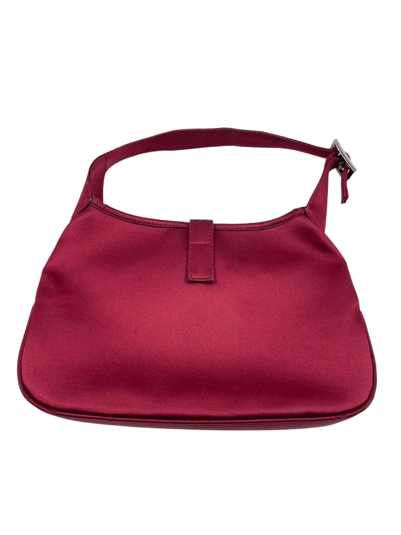 Gucci Jackie Vintage Mini Silk Satin Shoulder Bag in Red