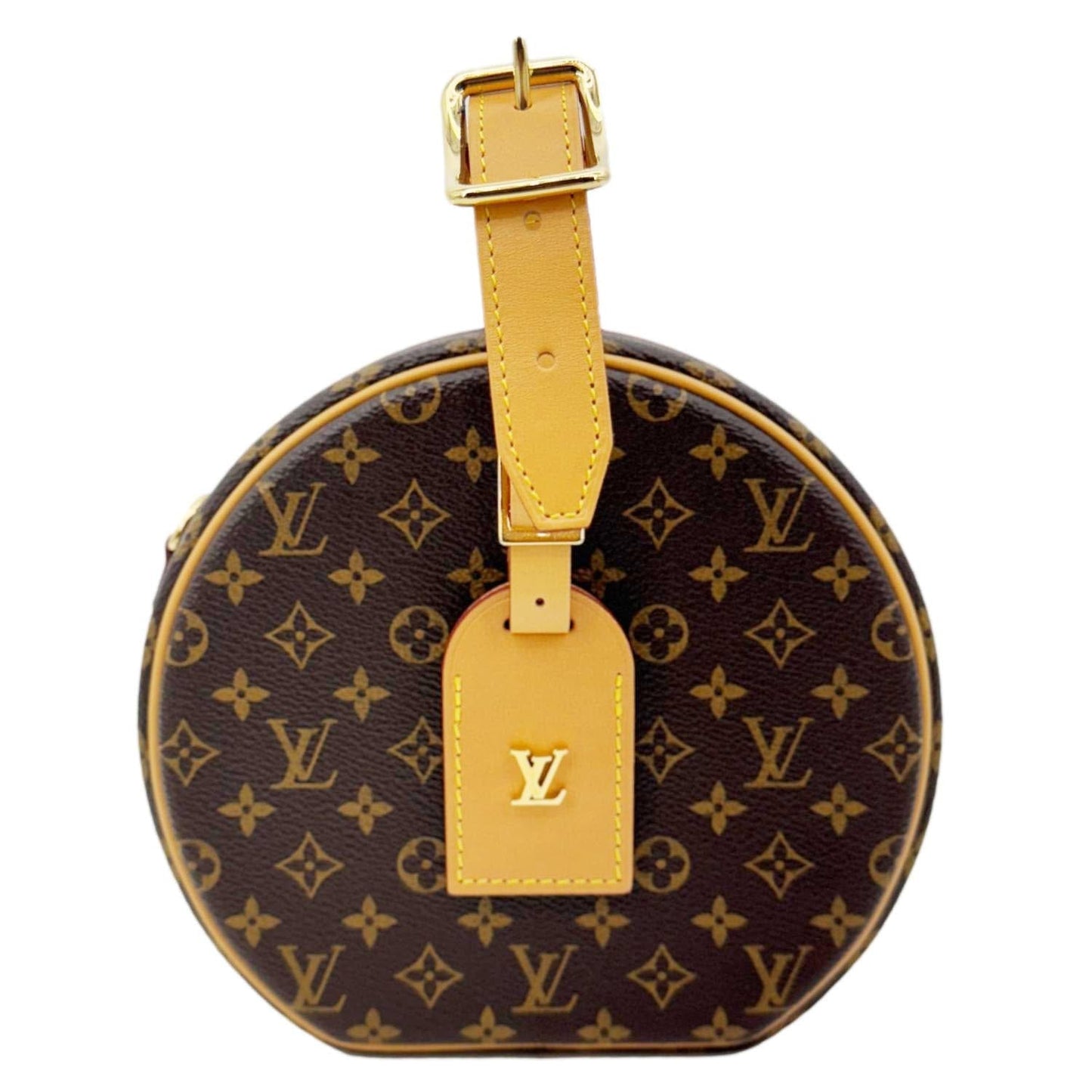 LOUIS VUITTON Petite Boite Chapeau Monogram Canvas Shoulder Bag Brown