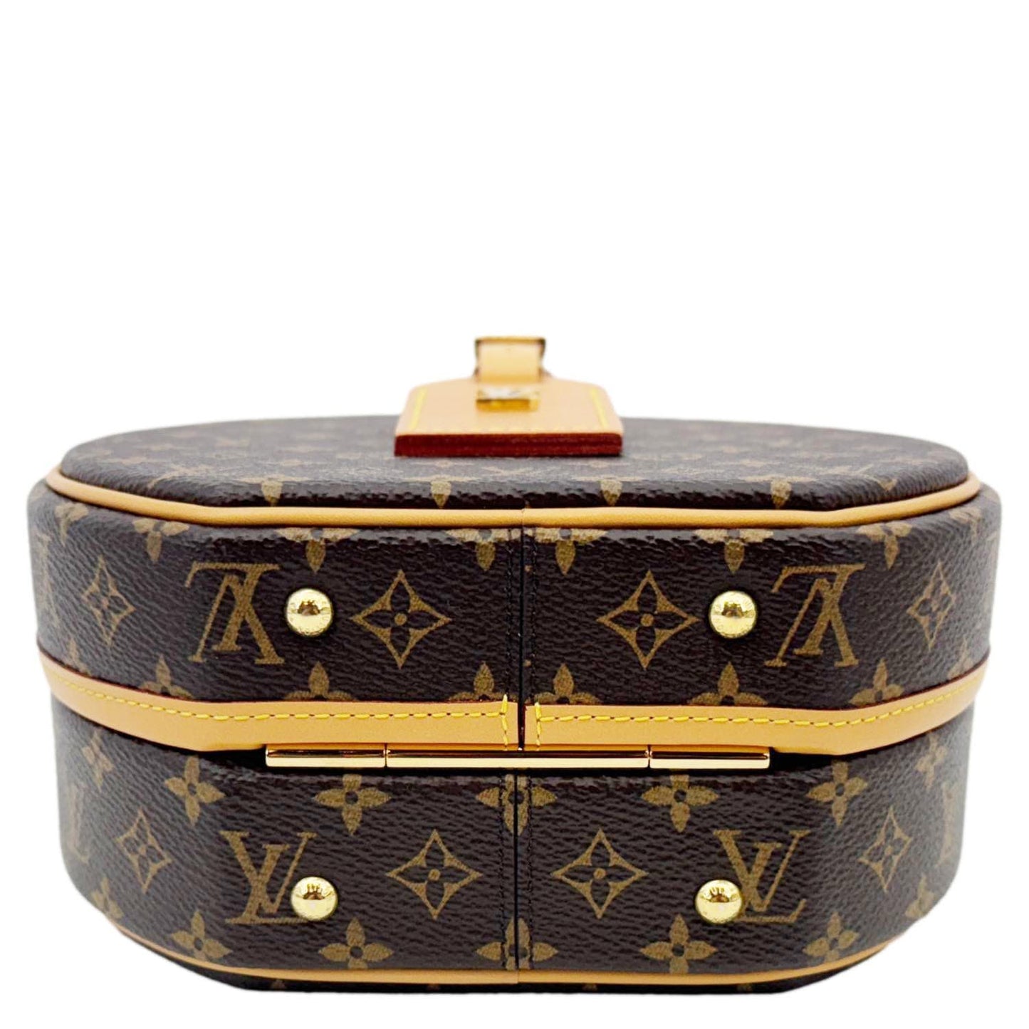 LOUIS VUITTON Petite Boite Chapeau Monogram Canvas Shoulder Bag Brown