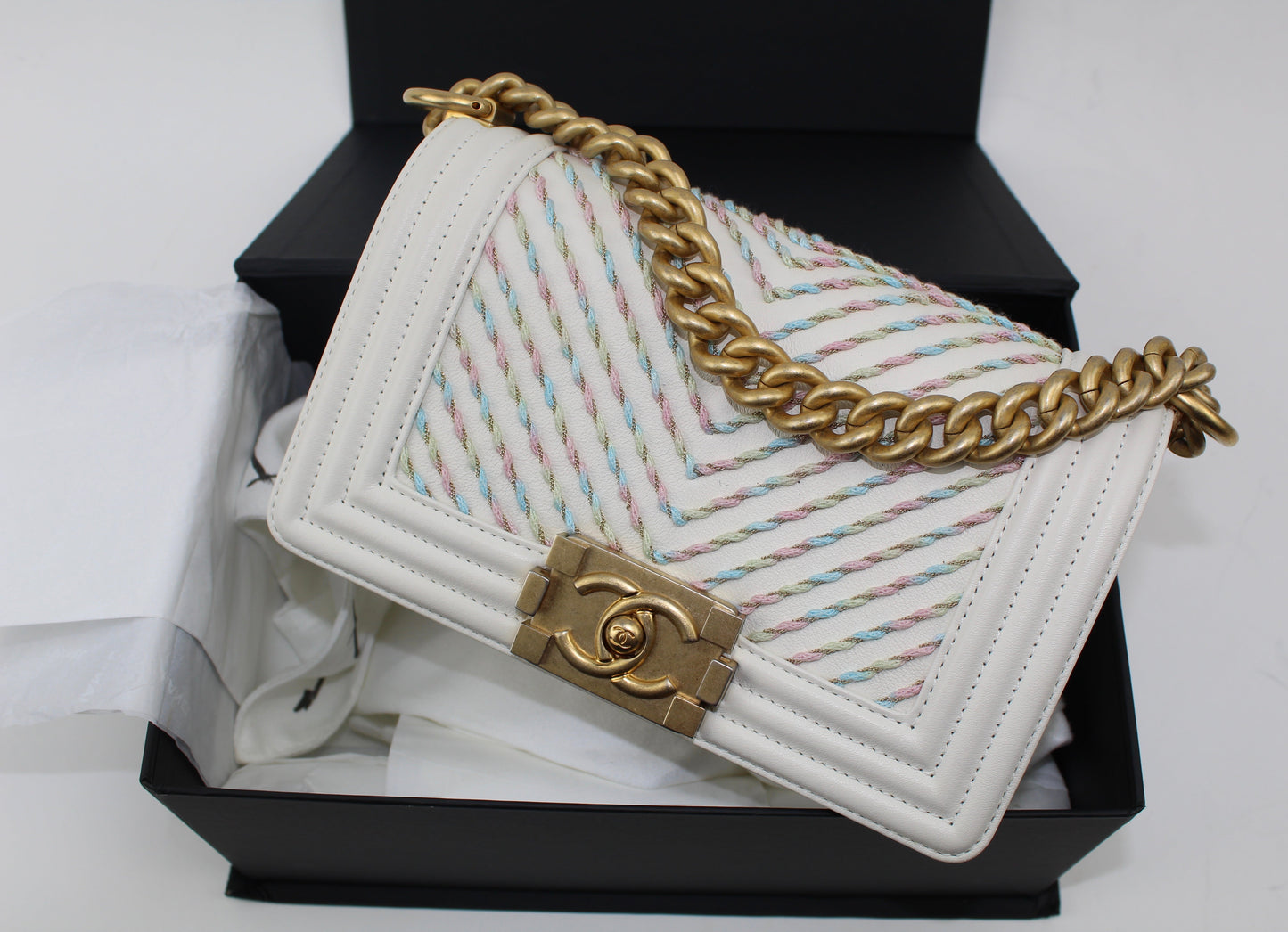 CHANEL SMALL BOY HANDBAG