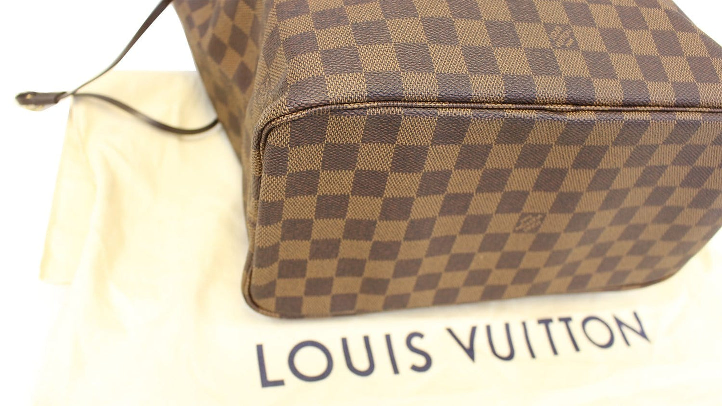 LOUIS VUITTON Damier Ebene Neverfull MM Tote Bag