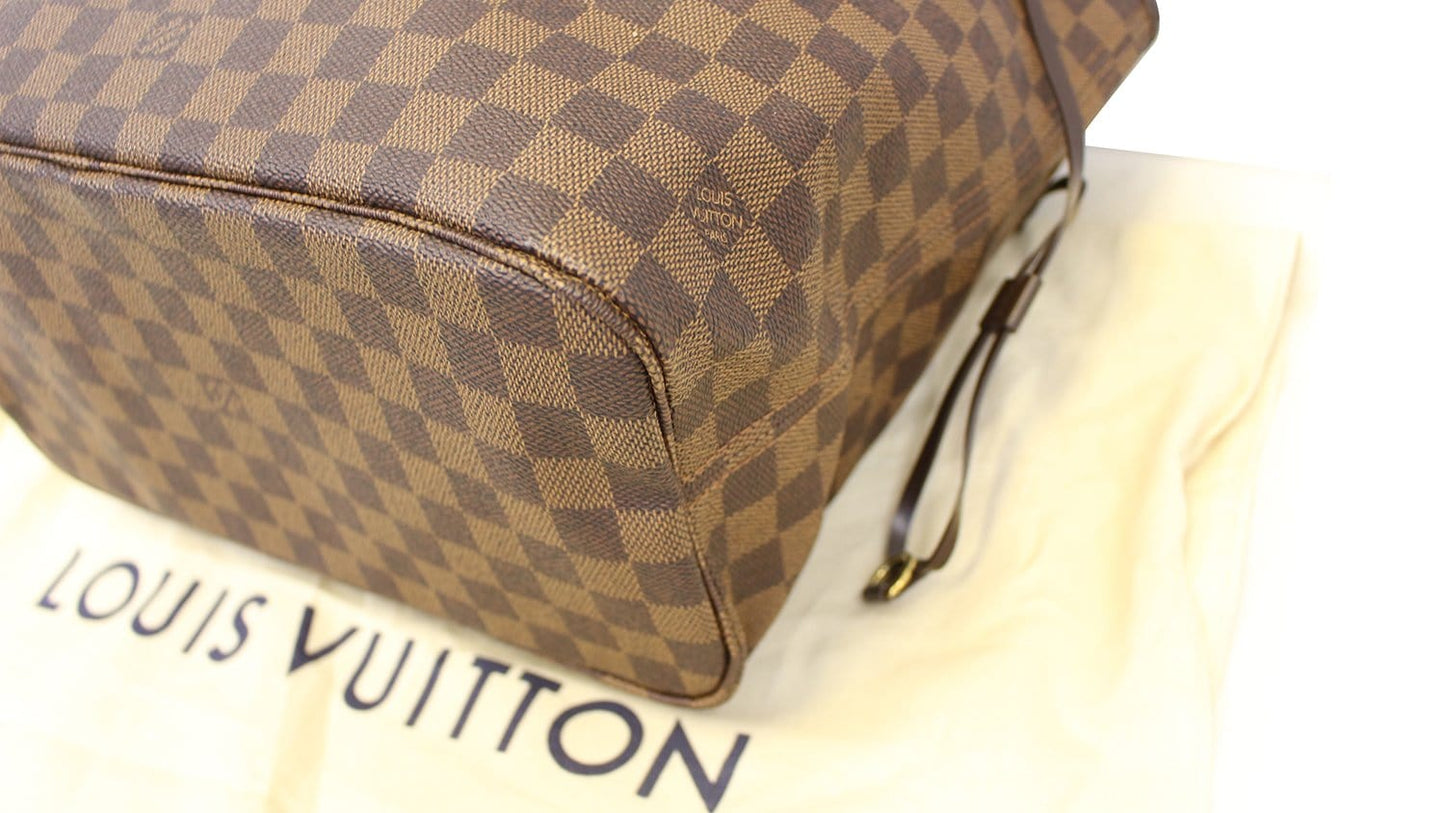 LOUIS VUITTON Damier Ebene Neverfull MM Tote Bag
