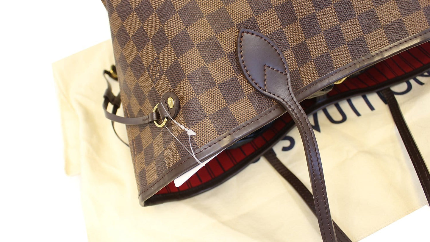LOUIS VUITTON Damier Ebene Neverfull MM Tote Bag