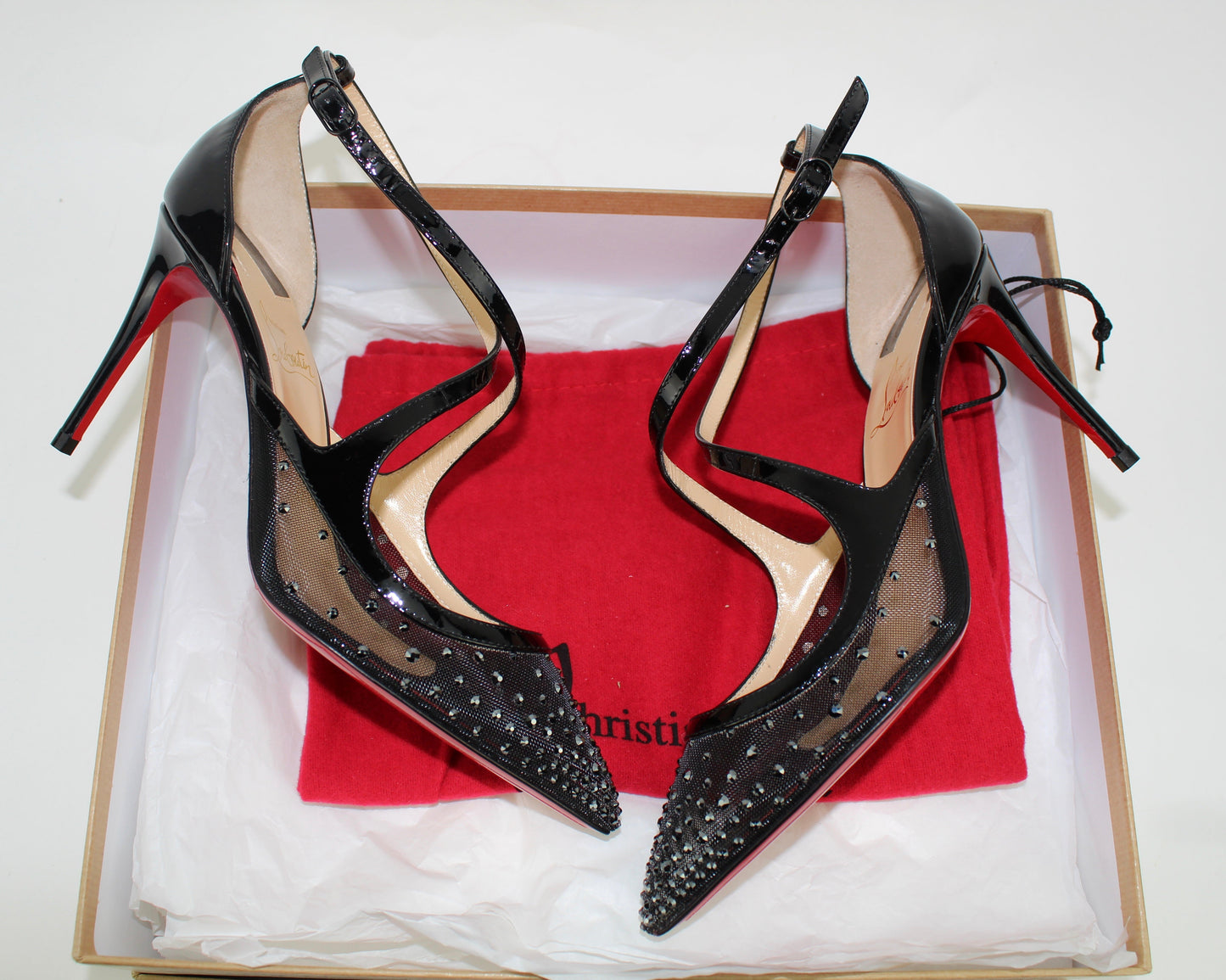 CHRISTIAN LOUBOUTIN TWISTISSIMA STRASS 85mm