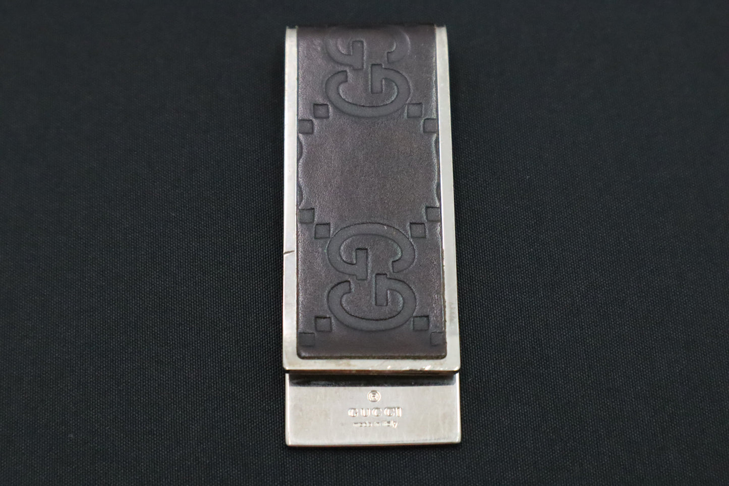 Gucci Money Clip in Brown Guccissima Leather