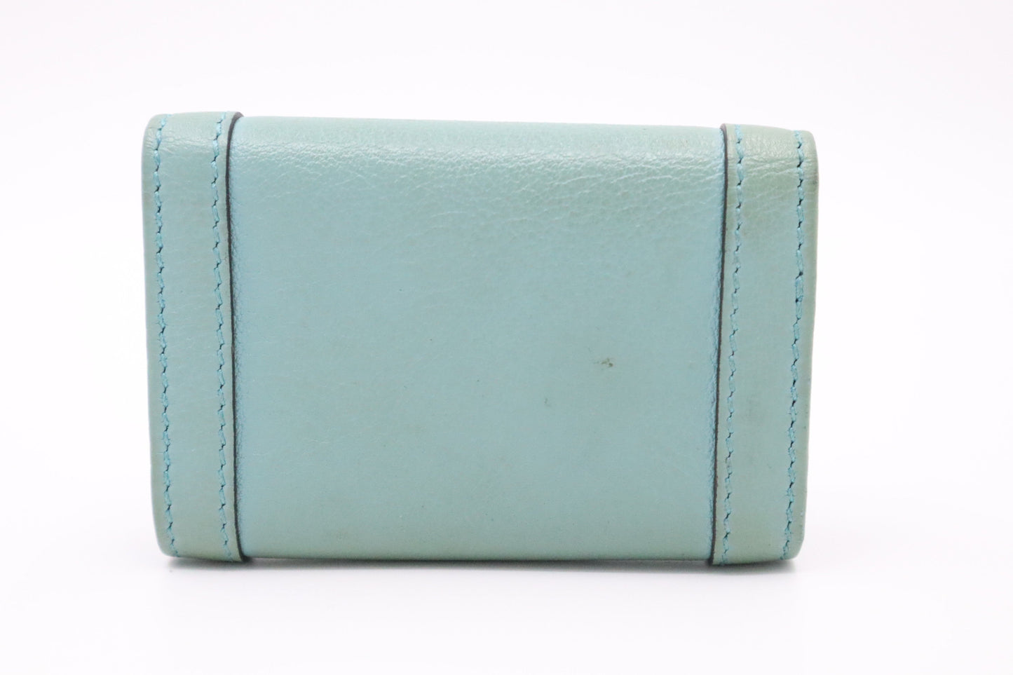 GG Marmont Bamboo Key Case in Turquoise Leather