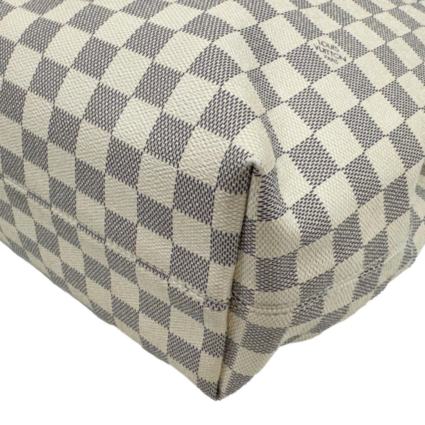 LOUIS VUITTON Graceful MM Damier Azur Hobo Shoulder Bag White