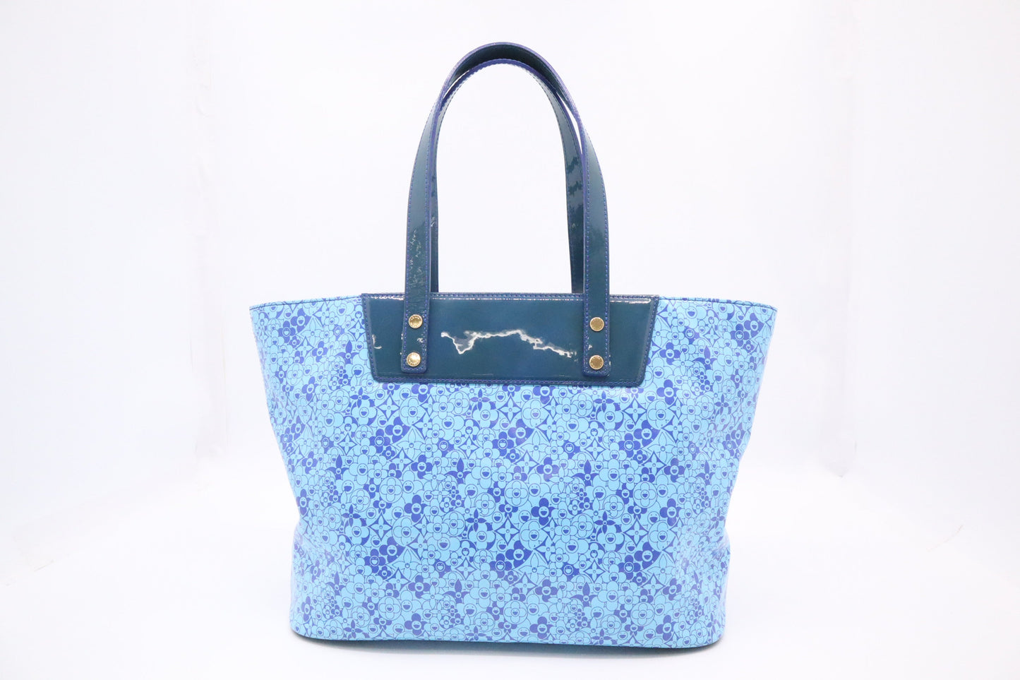 Louis Vuitton Cosmic Blossom Tote in Blue Vinyl Canvas