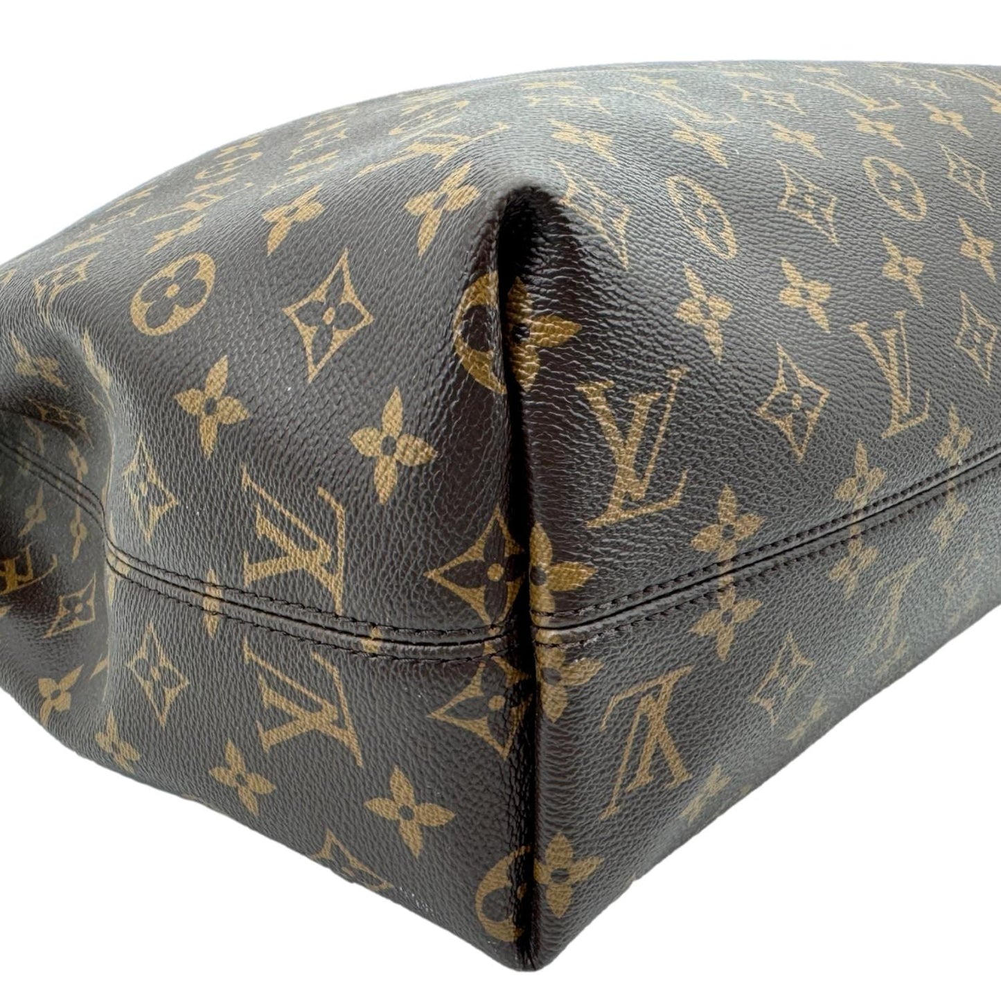 LOUIS VUITTON Graceful MM Monogram Canvas Shoulder Bag Brown