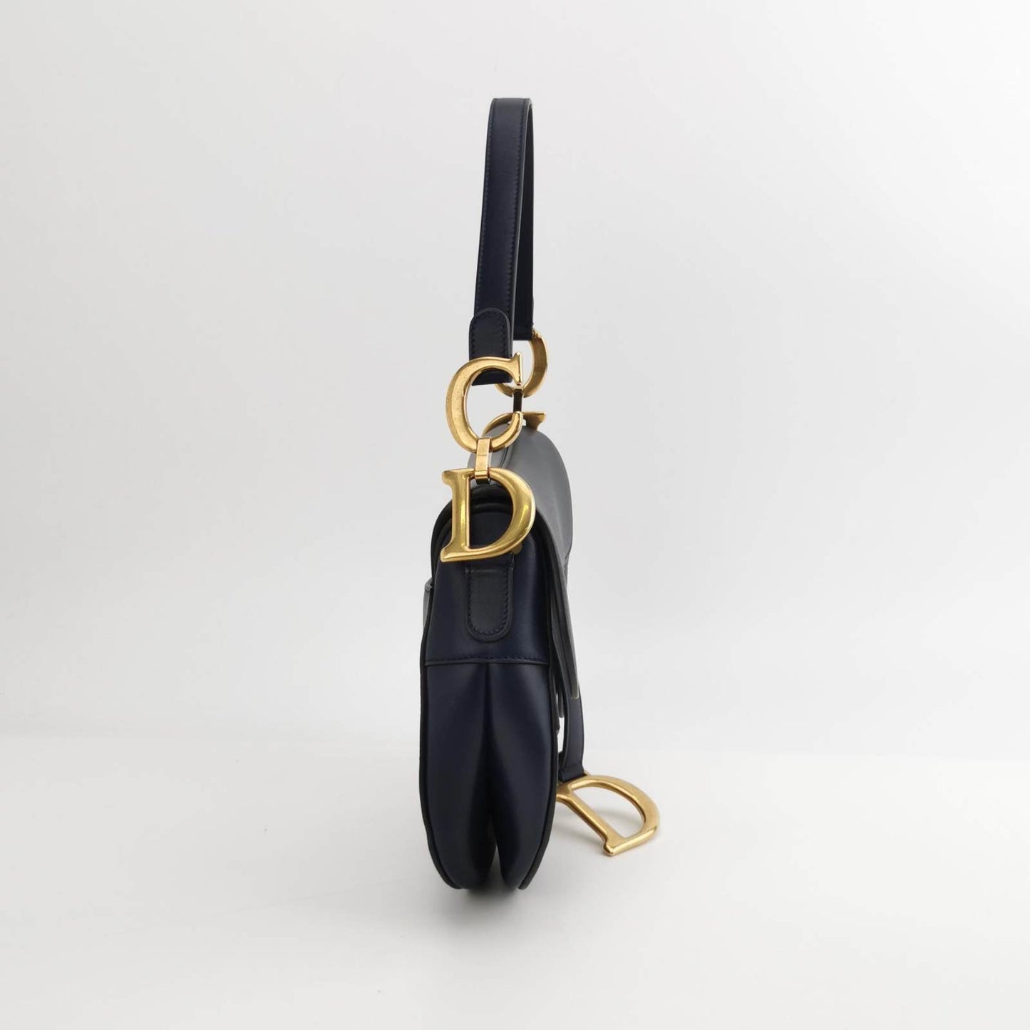 Christian Dior Saddle Medium Navy Smooth Calfskin Leather