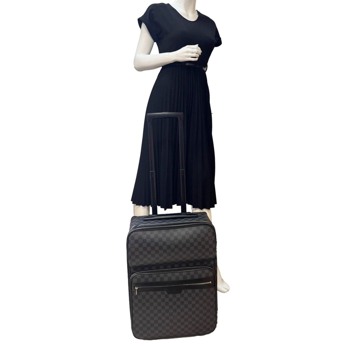 LOUIS VUITTON Pegase 55 Damier Graphite Business Suitcase Travel Bag Black