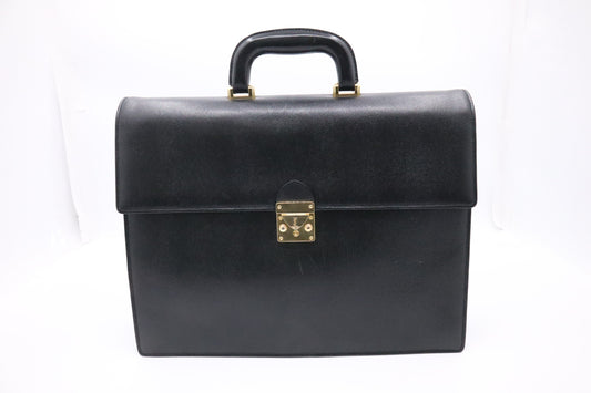 YSL Saint Laurent Briefcase in Black Leather