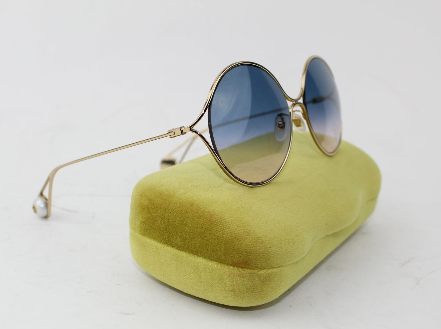 GUCCI BICOLOR GRADIENT ROUND SUNGLASSES