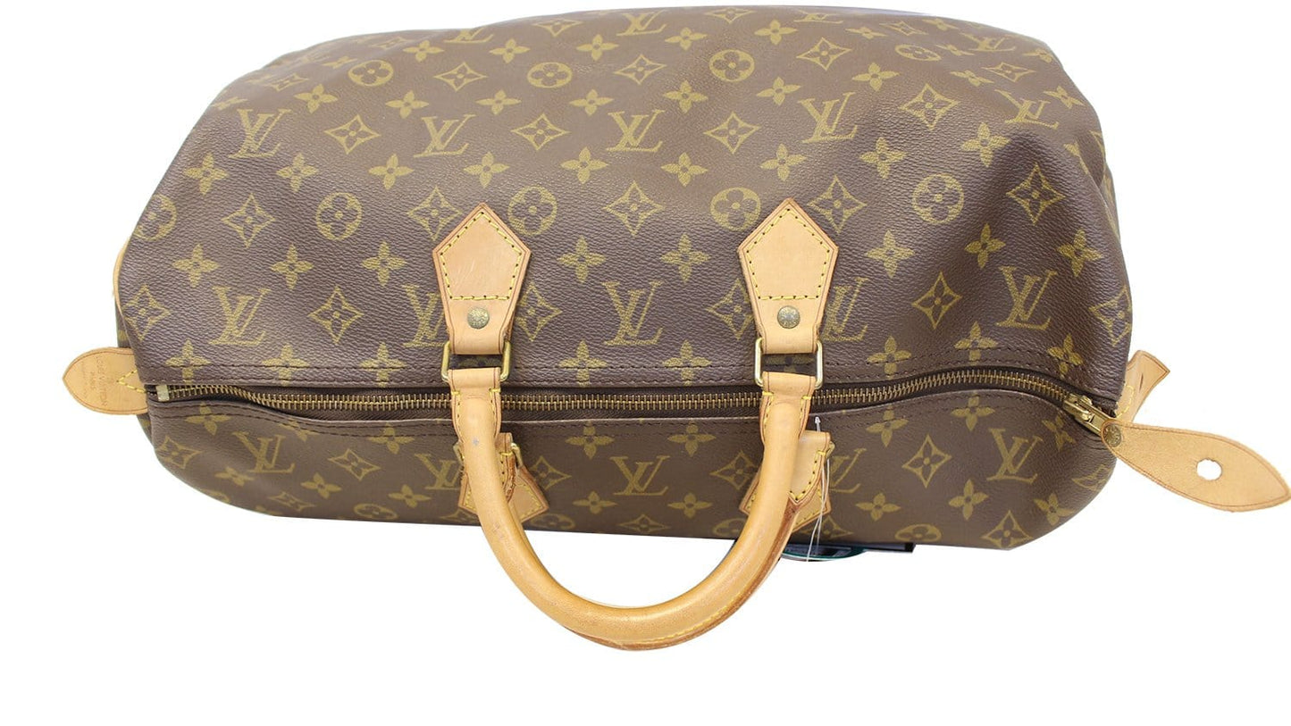 Louis Vuitton Speedy 40 Monogram Canvas Brown Satchel Bag