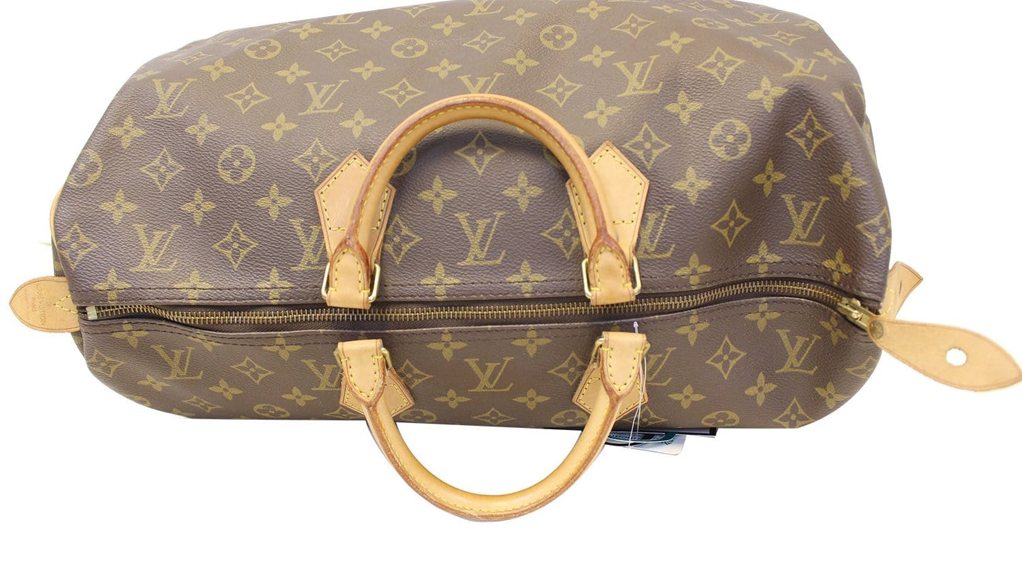 Louis Vuitton Speedy 40 Monogram Canvas Brown Satchel Bag